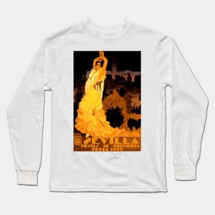 Sevilla - Seville, Spain Poster for the 1933  Spring Festival Long Sleeve T-Shirt